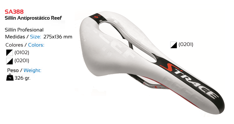 SILLIN BICICLETA TKX STRACE REEF BLANCO NEGRO